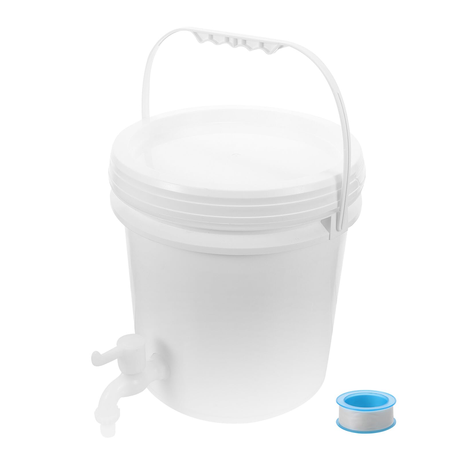 Réservoir d'eau De Camping 10 litres avec Robinet en Plastique Épais Blanc, Seau De Stockage Portable pour Plein Air, Randonnée Et Voyage, Accessoire Pratique pour Hydratation Extérieure