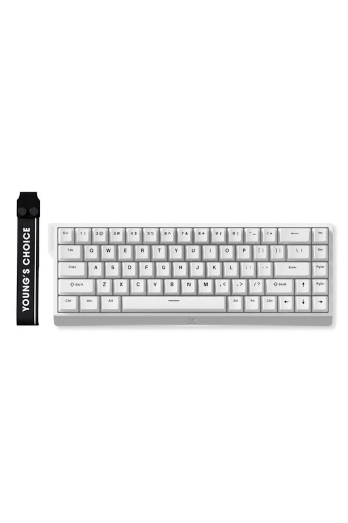 MCHOSE Ace68 E-sport White 65% HE Ice Blue przełącznik magnetyczny RGB Hotswap mechaniczna klawiatura do gier