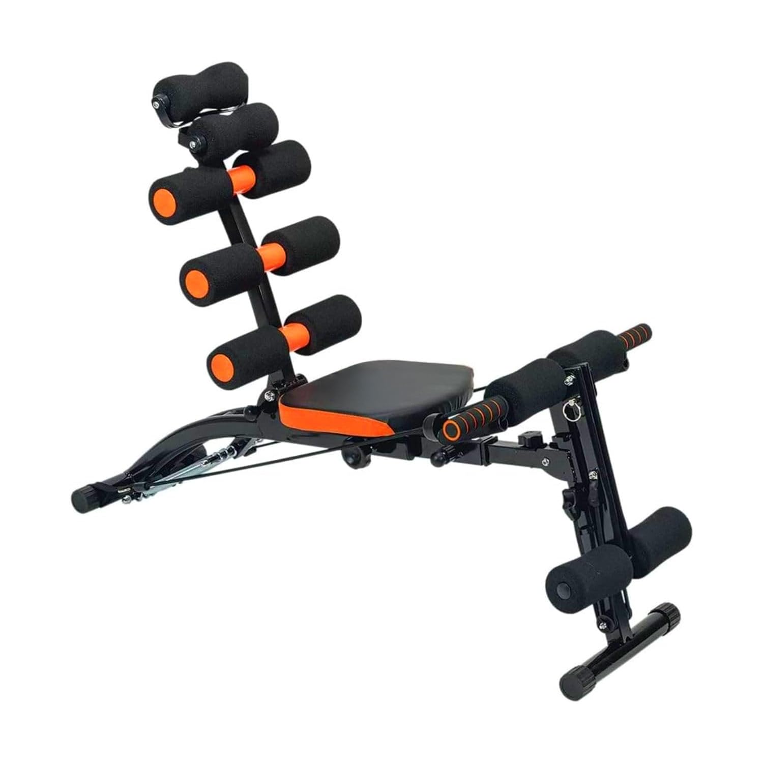 Wintem – Palestra in Casa Panca Multifunzionale 22 in 1 per Allenamento Completo a Casa con Schienale Inclinabile, Sedile Girevole, Estensori Elastici e Struttura Pieghevole Salvaspazio