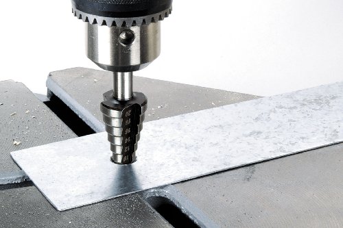 wolfcraft Stufenbohrer HSS, Rundschaft I 2516000 I Für stufenweises Aufbohren und Entgraten von Metall und Kunststoff I Stufendurchmesser Ø… – Ansicht 3
