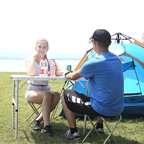 Redcamp Folding Camping Table, 3Ft Portable Aluminum Outdoor Folding Table Camp Table Adjustable Height Lightweight For Picnic Cooking Beach #TOP5