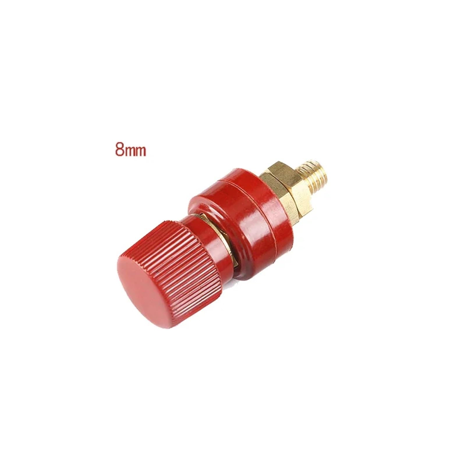 Power Junction Post Connectors 1pc 6/8mm Black/red Brass Stud Power Junction Post Connectors Terminal(8mm red)