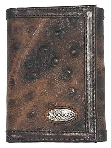 Origional Nocona Ostrich Print trifold wallet