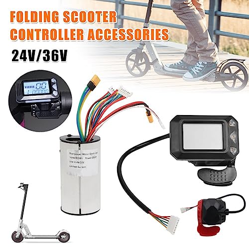 Reinscer 24 V 250 W inklapbare step-controller-kit, elektrische step-controller, lcd-display, elektrische step-rem, gaspedaal, smoorset, (24 V) - Afbeelding 3