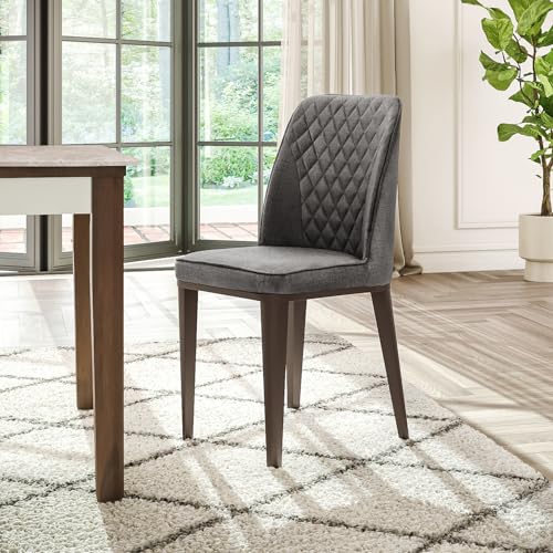 Image of Wakefit Venza Metal Dining Chair - Charcoal Grey