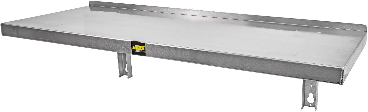JEGS Folding Work Table | 100 LBS Capacity | Lightweight Aluminum | Dimensions 45.5� Long x 18.5� Wide | Perfect for Trailer, Shop, or Garage