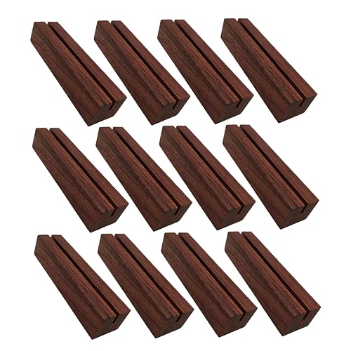 OKUMEYR Wooden Table Card Stands 12pcs Place Card Holder Display Stand for Events Decorative Sign Holders