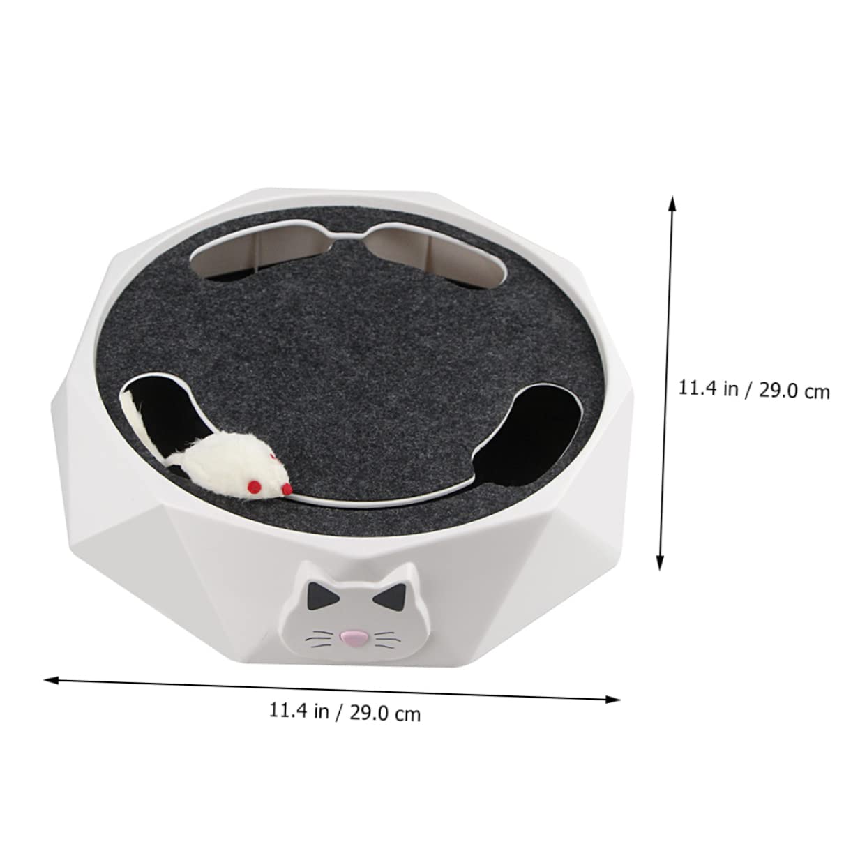Sosoport Juguete Eléctrico para Gatos Ratón Giratorio Automático Blanco | Abs, 3 Pilas Aa Incluidas, Acción de Excavación, Experiencia de Caza Simulada, Portátil para Gatitos