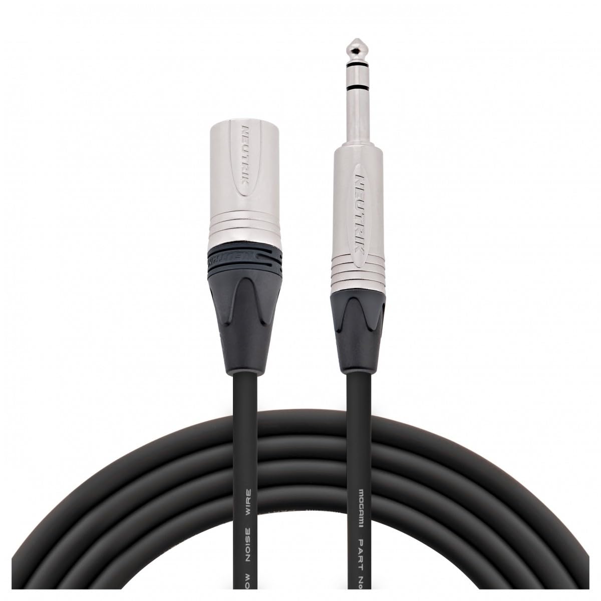 Studiospares Pro Neutrik XLR Stecker - symmetrische Klinke Kabel, 5m schwarz