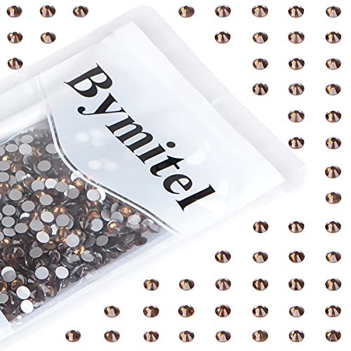 Image of 1440 Pieces Artificial Rhinestones Non Hotfix Glue Round Crystals Glass Flatback for DIY Jewelry Making with a Picking Pen (SS20, 1440pcs, Golden Rose)