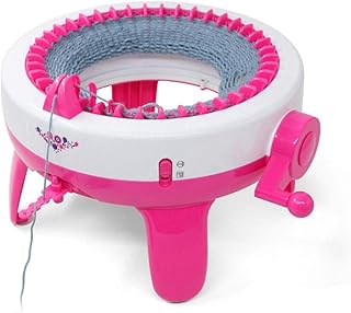 Hongzer Máquina de tricô, tear de tecelagem inteligente, tábua de tear de tricô redondo, kit de tear de malha dupla rotativa para meia/chapéu/abóbora, kit de tear de tecelagem para adultos ou crianças