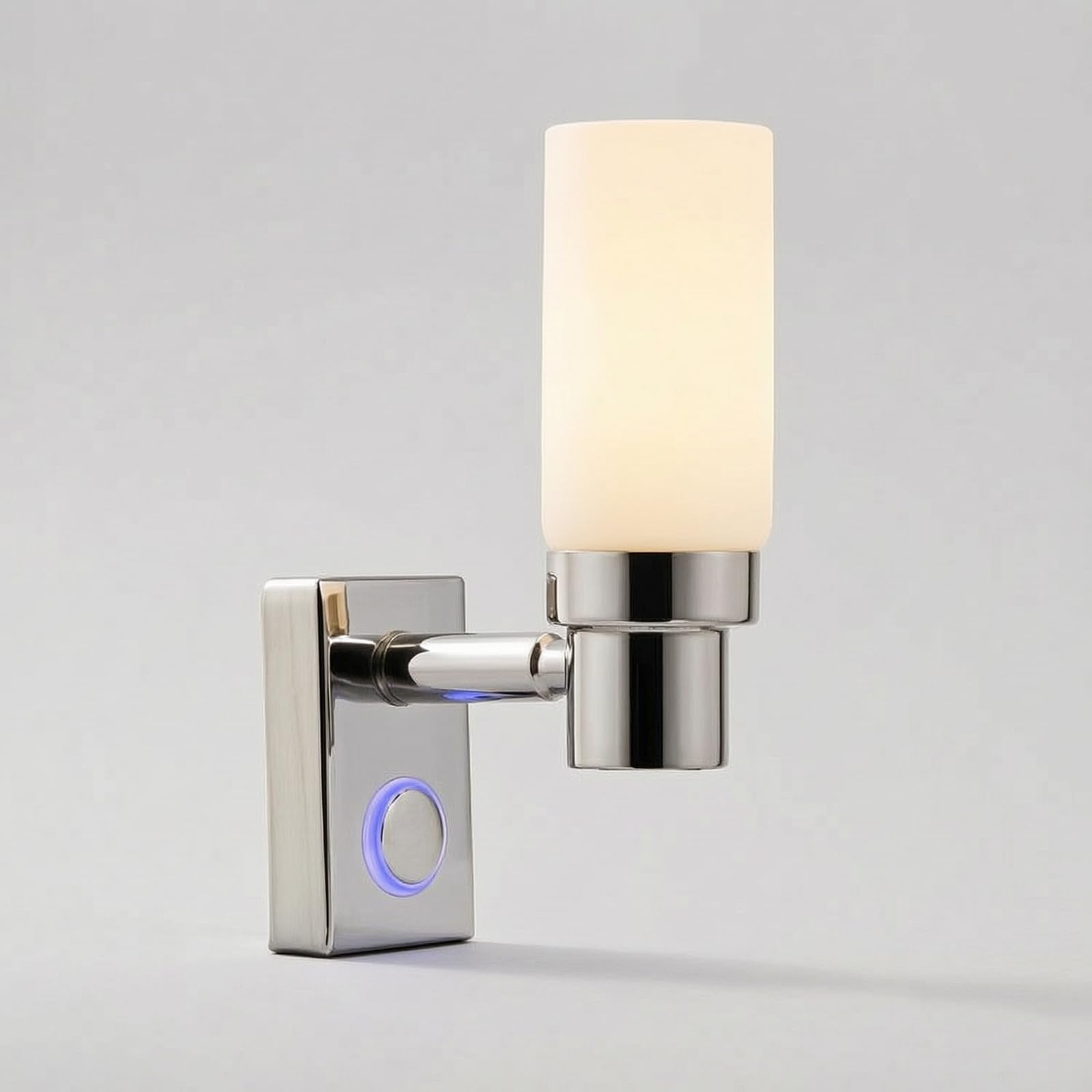 Luce da Lettura a Parete Impermeabile IP65 Luce Notturna con Interruttore Touch Regolabile Lampada per Viaggiatori su Ruote, Comparto, Base Quadrata