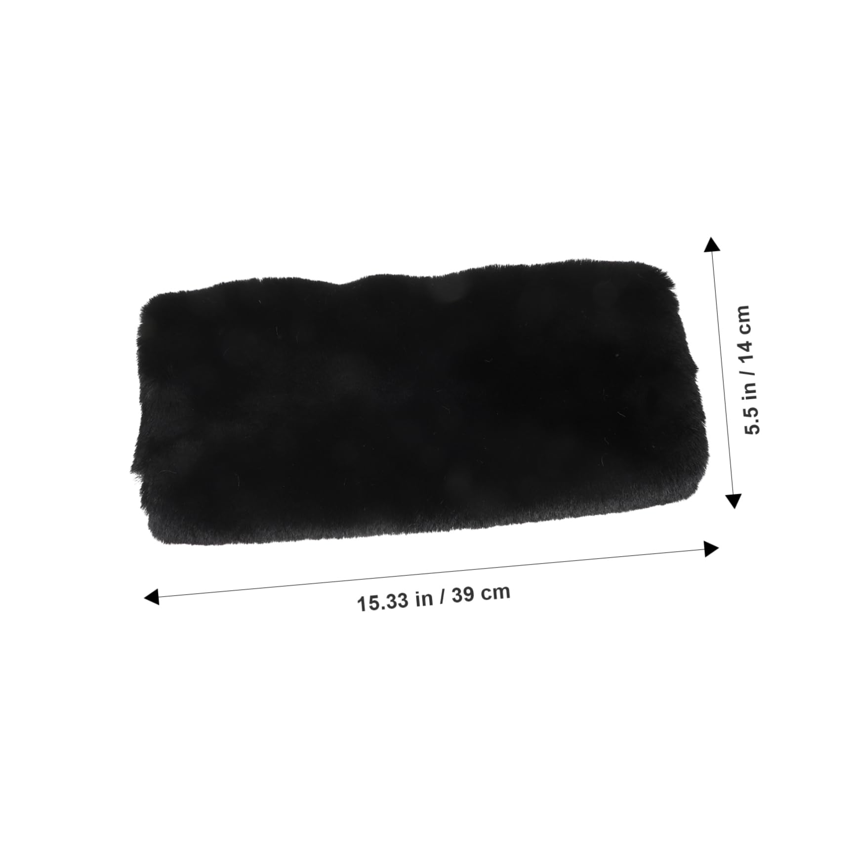 Toddmomy Manguito Térmico Negro De Punto Lana Cálido para Felpa Cálida De Invierno Forrado Bolsa Calienta Las Manos Guantes Chicas Accesorio Conejo Señoras Pelo Black Felpa Corta