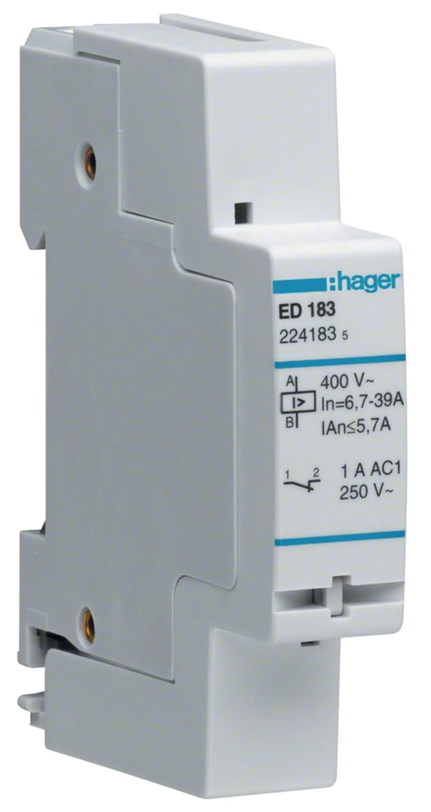 Hager ED183 - Rele intensidad 230v 50hz 1 contacto abierto