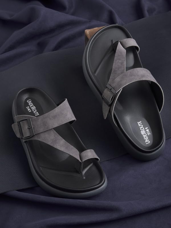 Image of UNDERROUTE mens Underroute Urgh 05 Stylish Durable Soft Footbed Synthetic Casual Sandals for Men Sandal