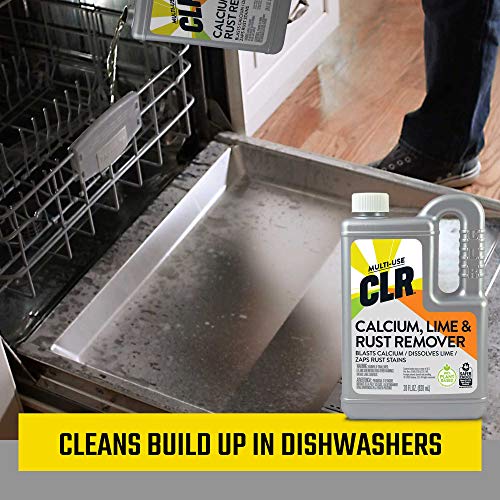 CLR Calcium, Lime & Rust Remover, Blasts Calcium, Dissolves Lime, Zaps Rust Stains, 28 Ounce Bottle (Packaging May Vary)