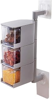 VIDI Creative seasoning bottles cans kitchen appliances shelves boxes no holes wall hangings rotary salt-releasing