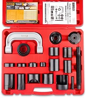 KOOPOOL Ball Joint Press Kit 21-Piece,Master Upper and Lower Ball Joint Removal Tool,Bushing Removal Tool,U Joint Brake Anchor Pin Service Tool for Universal Cars, Vehicles,Light Trucks