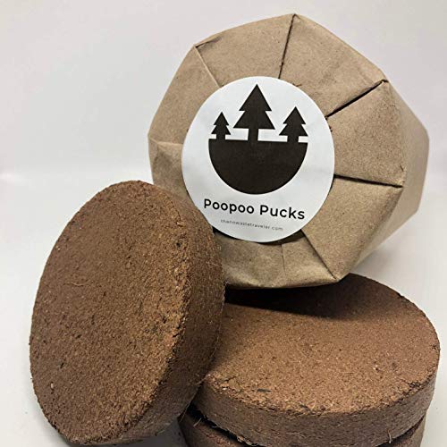 Poopoo Pucks Coconut Coir Disks for Composting Toilet Organic, Natural 7 to 8