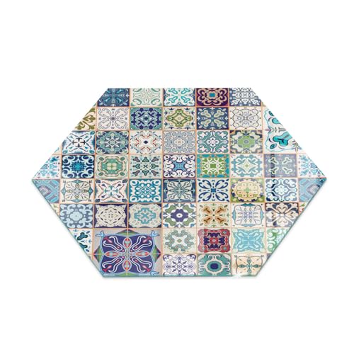 Verre trempé de cheminée 40 cm rectangular base de foyer mosaïque - 2