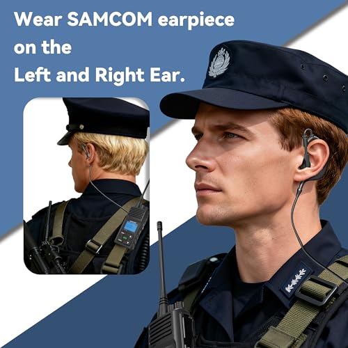 Image of SAMCOM Original Replace Wire Walkie Talkie Earpiece Headset with Mic