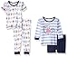 Gerber Baby Toddler Girls' 4 Piece Pajama Set, Bird, 4T