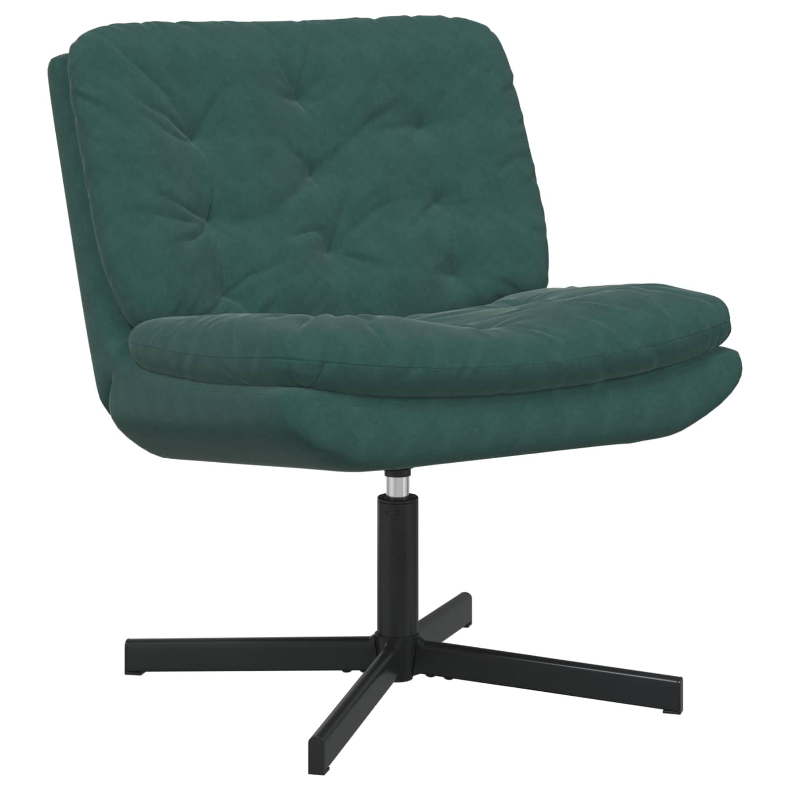 vidaXL Sillón Relax Giratorio Verde Oscuro 63 x 75 x 76 cm Terciopelo