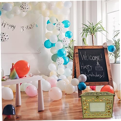 Caja de madera para bodas PRETYZOOM con luces para decorar tu mesa de recepción 5