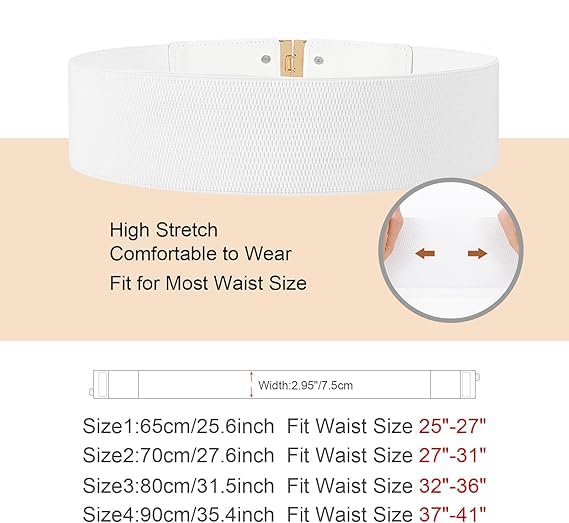 Wide Elastic Stretch Waist Belts for Women Dress Belt,Cosplay Belt3