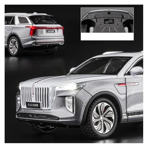 Image of LONGMIRE 1:24 HONGQI Red Flag E-HS9 Toy Car Model, Diecast Collectible Pull Back Model Car with Sound and Light, Toy Gift Vehicles for Adults Kids Boys Girls【Color As Per Stock】