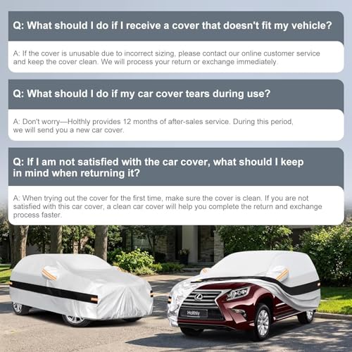 Image of 10 Layers SUV Car Cover Custom Fit Lexus GX GX550 GX460 GX470,Overtrail,Luxury(2013-2026),Waterproof All Weather for Automobiles, Outdoor Full Cover Sun Rain Protection with Cotton. Silver