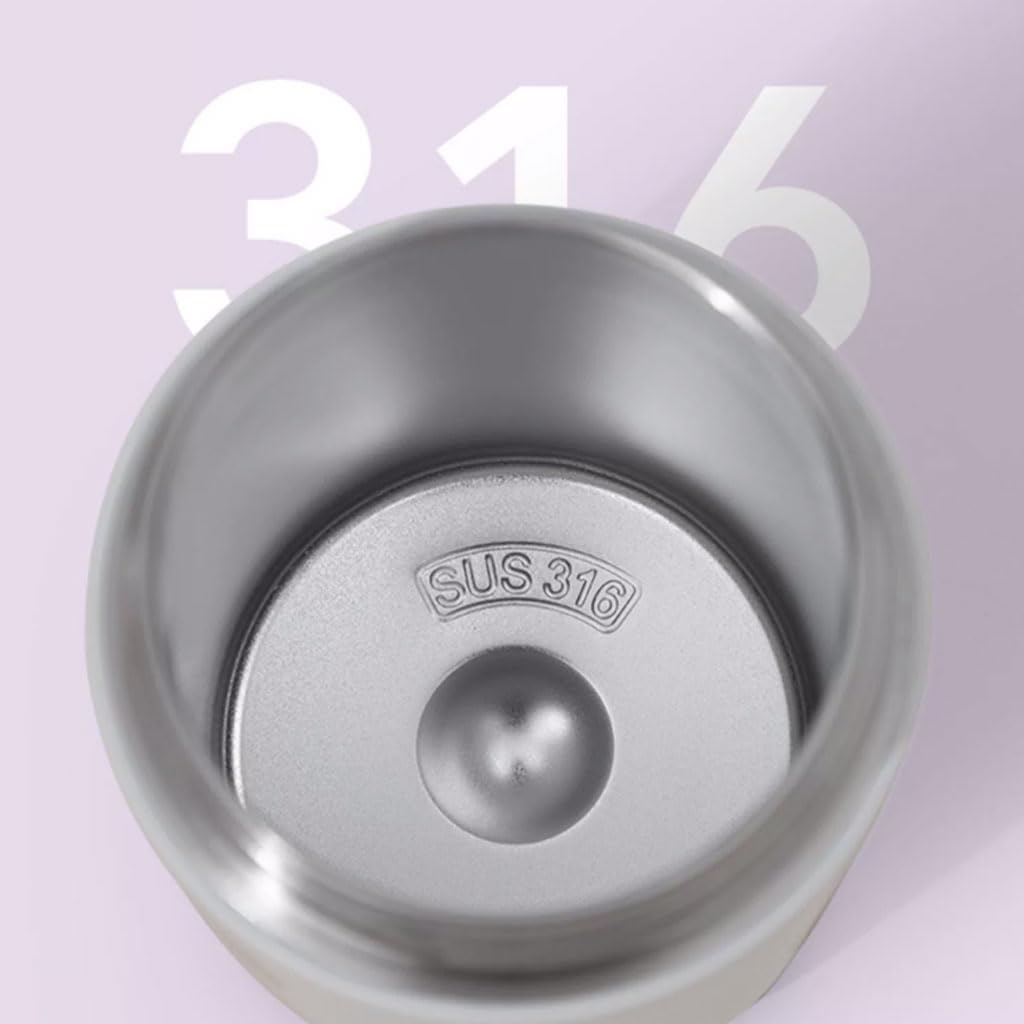 große kapazität 320 ml/10,8 oz Edelstahl-Isolierbecher mit Deckel, tragbarer Reise-Kaffeebecher, Büro-Trinkbecher, Auto-Getränkebecher solide