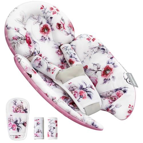 Image of Infant Insert Compatible with 4moms Mamaroo Swing and Graco Swing, Newborn Insert Head & Body Support Cushion,Breathable Soft Fabric, Reversible Design, Machine Washable, Blush Pink