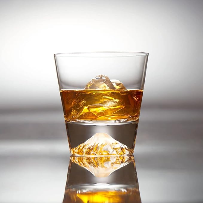 Vaso de Vidrio Hecho a Mano Monte Fuji 2 Piezas - Japon miniatura 7