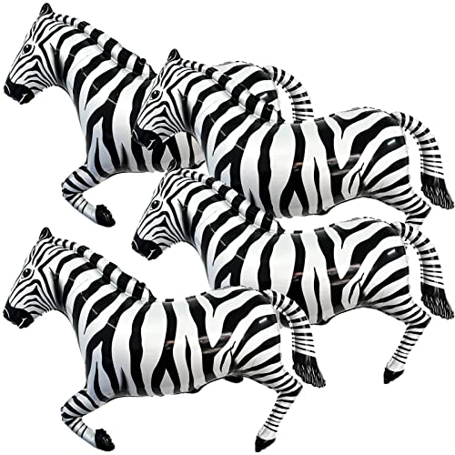 Lhoavwe 40IN ZEBRA Big 40 Inch Zebra Balloons Helium Zebra Shaped Balloons Wildlife Animal Zebra Balloons For Jungle Safari Themed Kids Birthday Party Decorations cover