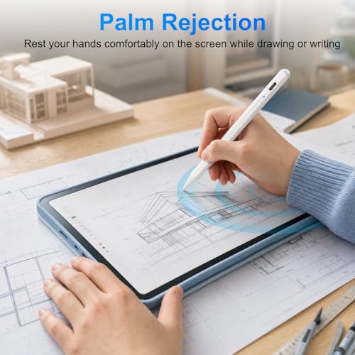 Image of 2 Pack Stylus Pen for iPad: Fast Charge for iPad Pencil Apple Pen with Palm Rejection Tilt Sensitivity - Pen for iPad 10 /9 /8 /7 /6, iPad Pro 12.9 inch /11 inch /13 inch M4, iPad mini 6 /5, iPad Air 5 /4 /3 /11 inch-13 inch M2