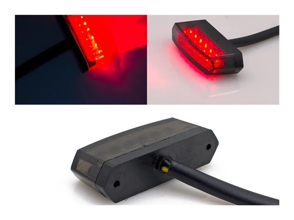 Luce Stop Fanale Posteriore Fanale posteriore a LED universale con indicatore rosso fanale per moto modificato alloggiamento plastica per luce a accessori per