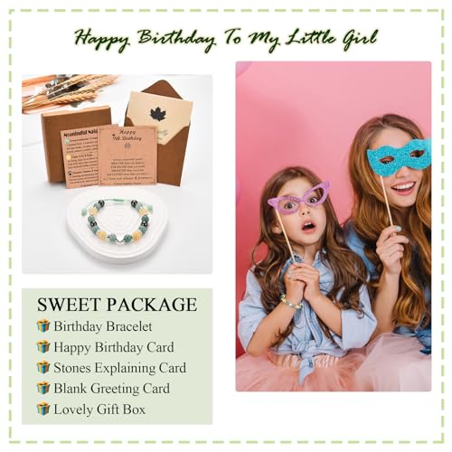 Image of Gifts for 9 Year Old Girls, 9 Year Old Girl Birthday Gift, Best Sweet Heart Charm Birthday Bracelet Gifts for 9 Year Old Girl Daughter Granddaughter Niece Friend with Happy 9th Birthday Message Card