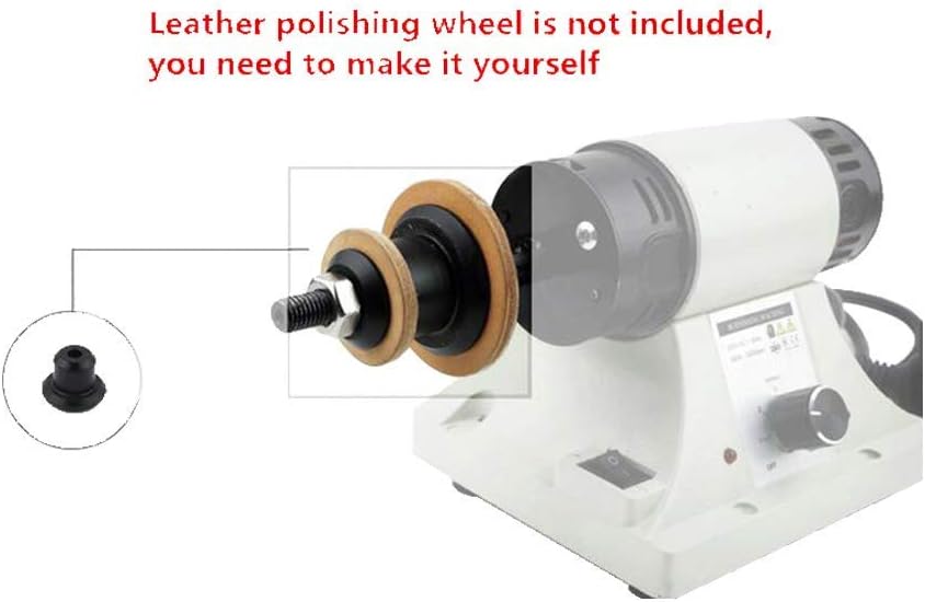 New Leather Polishing Burnishing Machine Leather Edge Grinding Machine 110V 0-8000RPM with Flexible Shaft Handle (with Flexible Shaft Handle)