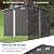 10x8 FT Outdoor Storage Shed, Metal Garden Shed with 4-pane Window, Outside Tool Sheds with Lockable Hinged Doors, Waterproof Storage Building with 4 Air Vents for Backyard, Patio, Lawn, Gray
