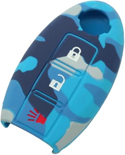 Miniatura 5 de SEGADEN Funda protectora de silicona compatible con NISSAN 3 botones Smart Remote Key Fob CV9501 púrpura