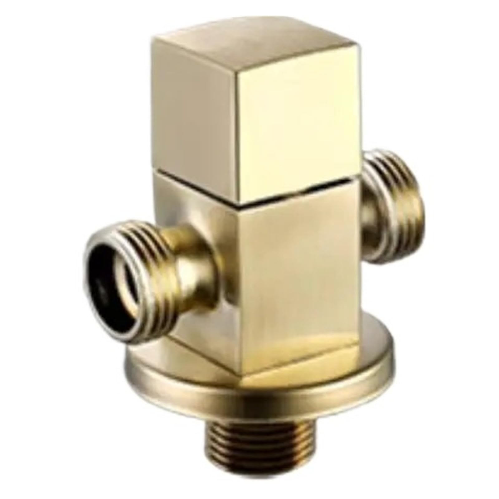 Bvhisehp B Rushed Gold Square G1/2 Inch Wall Mounted Angle Valve Household Faucet Toilet Water Stop Shut Off Valve