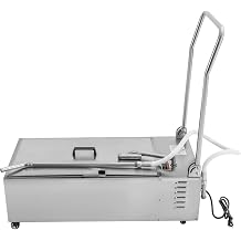 Fryer Oil Filter Cart, 55L/14.5Gal Commercial Mobile Oil Filtration System Cart With Universal Wheels, Stainless Steel Frying Filter Cart For Restaurant, 2.64Gal/Min Flow Rate,1.8ft2 Filter Area