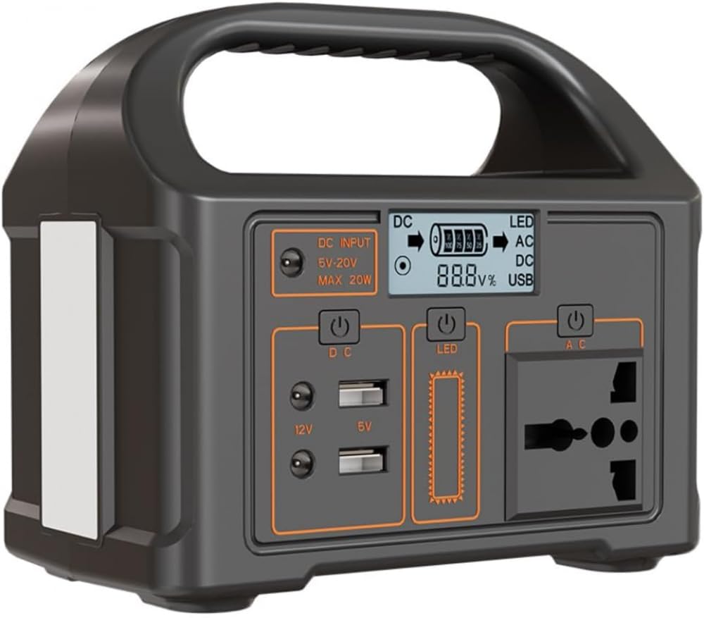 Stazione di alimentazione multifunzione, power bank mobile per campeggio, alimentatore di emergenza di backup da 100 Wh, presa CA a onda sinusoidale pura da 240 V e 100 W per campeggio all'aperto, p