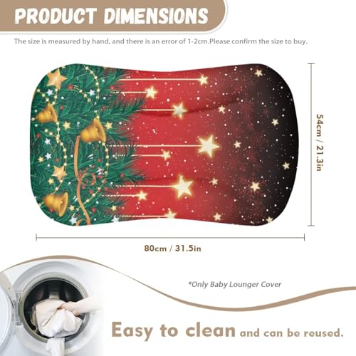 Image of ZOUTAIRONG Christmas Star Bassinet Sheet Set Snug Fitted Cradle Fitted Sheets Stretchy Ultra Soft for Oval Rectangle Hourglass Bassinet Mattress for Xmas