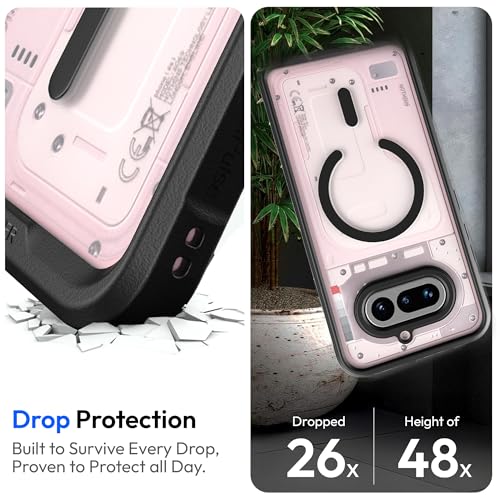 Image of KAPAVER Mag-X Sandstone Case for Nothing Phone 4a MagSafe, Magnetic | Nothing Phone 4a Back Cover (Black)