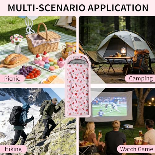 Bolsa de dormir para camping, liviana, impermeable y compacta con bolsa de compresión para exteriores miniatura 7