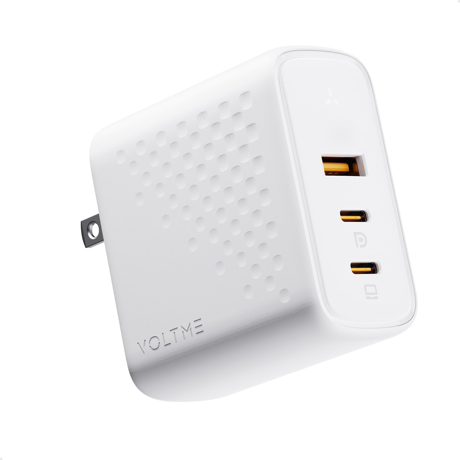 VOLTME 100W GaN III USB C Wall Charger (Foldable Plug), PD3.0 PPS USB-C Fast Charger 3-Port for MacBook Pro/Air, iPhone 14 13 12 11, Pixelbook, ThinkPad, Dell XPS, iPad Pro, Galaxy Note, Pixel, Pixel