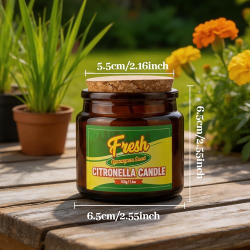 STRN Citronella Candle, Indoor Outdoor Lemongrass Scented Candle, 3-Pack - image 5