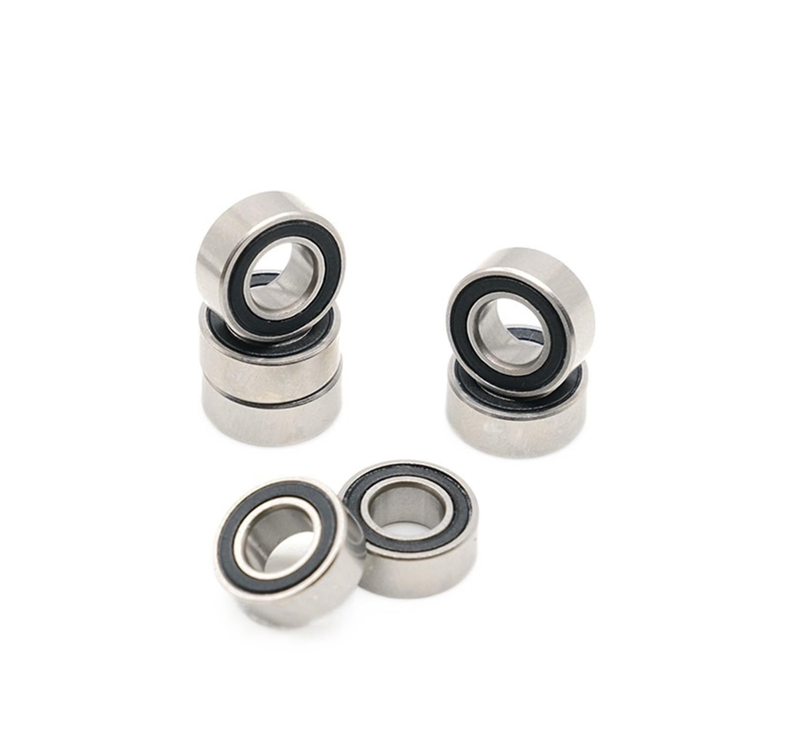 HYUJNAFZR Bimetal Seal Shield Micro deep Groove Bearing 10PCS MR105RS 5x10x4mm ABEC-7 Ball Bearings Black Sealed